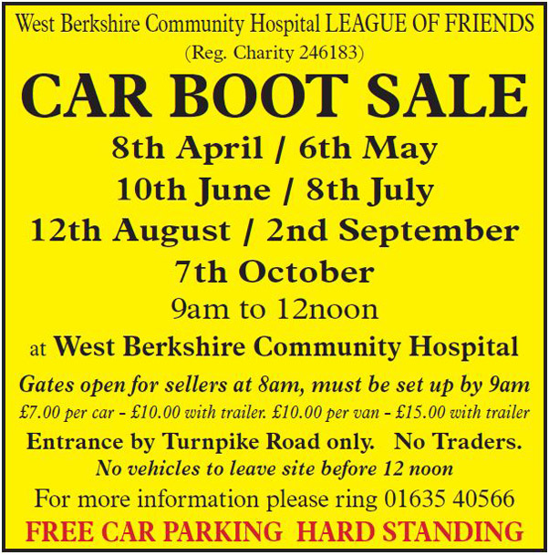 West Berkshire Hospital car Boot Sales 2018